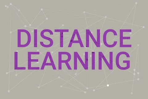 Writing displaying text Distance Learning. Business approach educational イラスト素材