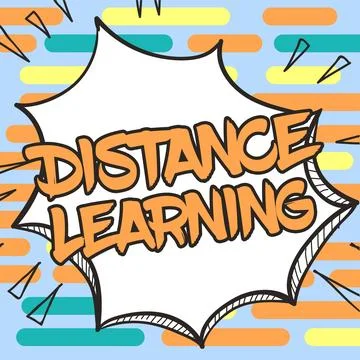 Writing displaying text Distance Learning. Business concept educational lectures 스톡 일러스트
