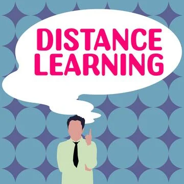 Writing displaying text Distance Learning. Word Written on educational lectures Ilustração Stock