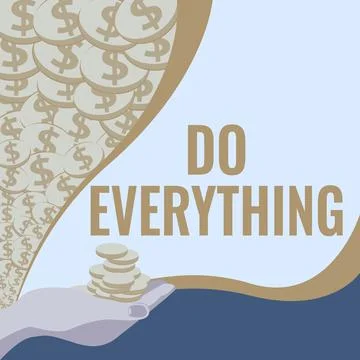 Writing displaying text Do Everything. Business overview Jack of All Trades Self Illustrazione stock