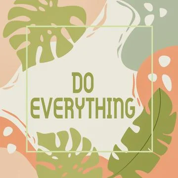 Writing displaying text Do Everything. Word Written on Jack of All Trades Self Illustrazione stock