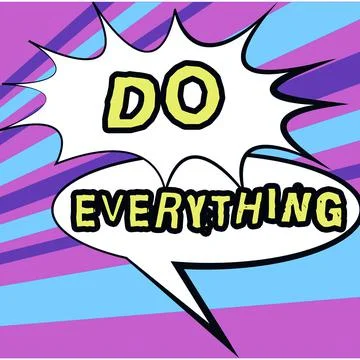 Writing displaying text Do Everything. Business overview Jack of All Trades Self Illustrazione stock