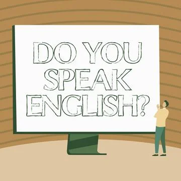 Writing displaying text Do You Speak English Question. Concept meaning to know 스톡 일러스트