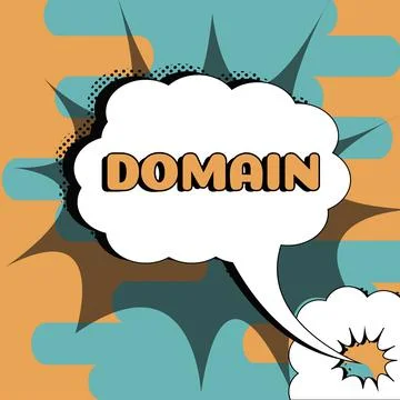 Writing displaying text Domain. Business approach identification string that Stock Illustration