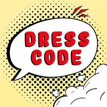 Writing displaying text Dress Code. Internet Concept an accepted way of dressing Stock Illustration