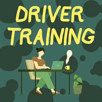 Writing displaying text Driver Training. Word Written on prepares a new driver Stock Illustration