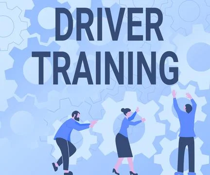 Writing displaying text Driver Training. Business concept prepares a new driver Stock Illustration
