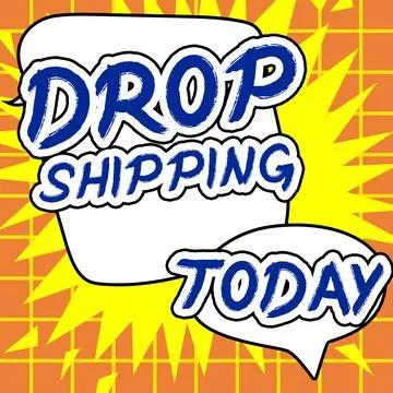 Writing displaying text Drop Shipping. Internet Concept to send goods from a Stock Illustration