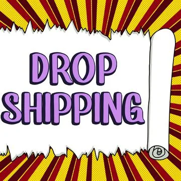 Writing displaying text Drop Shipping. Word for to send goods from a 스톡 일러스트