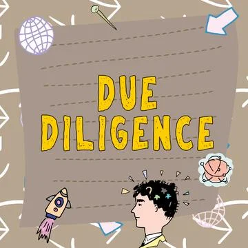 Writing displaying text Due Diligence. Concept meaning avoid harming other Stock Illustration