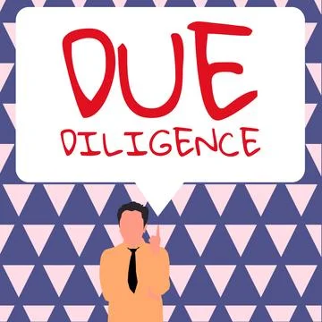 Writing displaying text Due Diligence. Concept meaning avoid harming other Stock Illustration