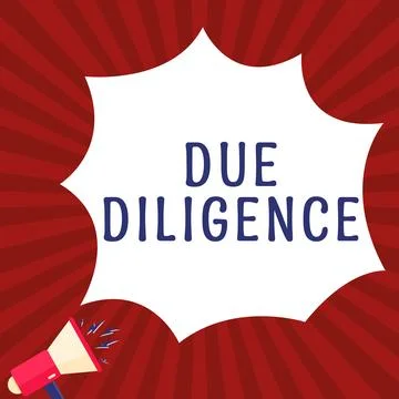 Writing displaying text Due Diligence. Word Written on avoid harming other Illustrazione stock