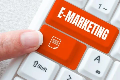Writing displaying text E Marketing. Conceptual photo business that sells Stock Photos