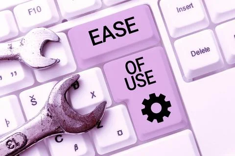Writing displaying text Ease Of Use. Internet Concept User friendly easy to Stock Photos