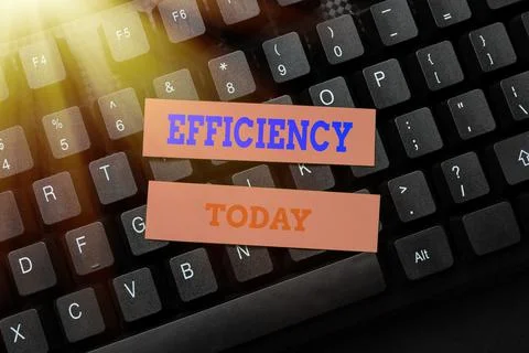 Writing displaying text Efficiency. Business overview ability to prevent a waste Stock Photos