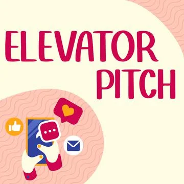 Writing displaying text Elevator Pitch. Business concept Discovering the Illustrazione stock