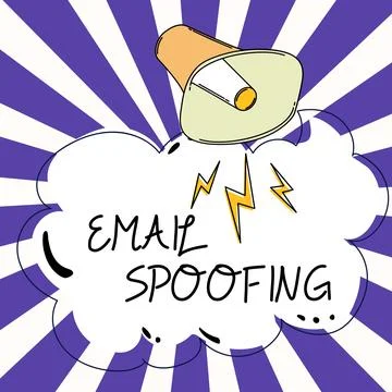 Writing displaying text Email Spoofing. Business idea secure the access and Stock Illustration
