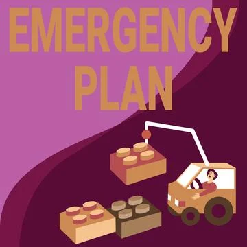 Writing displaying text Emergency Plan. Conceptual photo instructions that Stock-Illustration