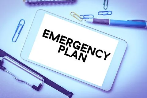 Writing displaying text Emergency Plan. Business approach Procedures for Foto stock