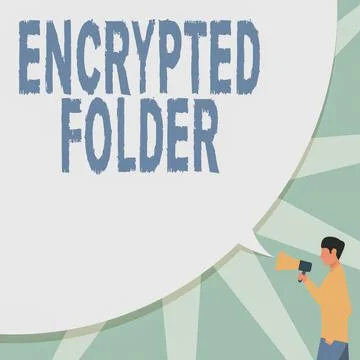 Writing displaying text Encrypted Folder. Business approach protect confidential Stock Illustration
