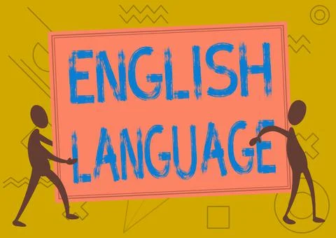 Writing displaying text English Language. Word Written on third spoken native 스톡 일러스트