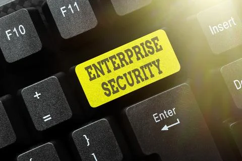 Writing displaying text Enterprise Security. Conceptual photo decreasing the Stock Photos