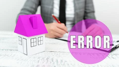 Writing displaying text Error. Conceptual photo mistake Condition of being wrong Foto stock