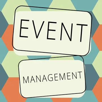 Writing displaying text Event Management. Word Written on everything that 스톡 일러스트