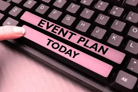 Writing displaying text Event Plan. Internet Concept Process of managing a 스톡 사진