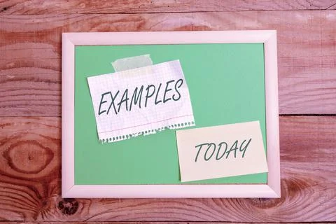 Writing displaying text Examples. Business overview photo Sample Model to follow Stock Photos