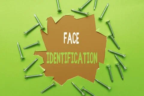 Writing displaying text Face Identification. Business approach analyzing Stock Photos