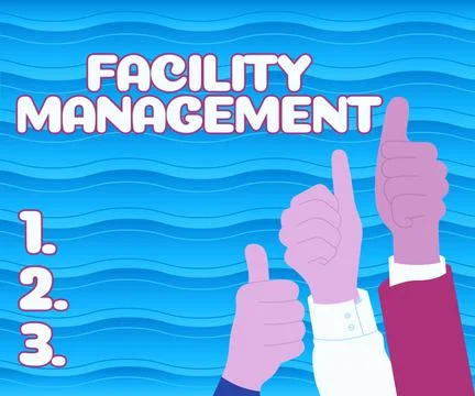 Writing displaying text Facility Management. Business concept Multiple Function Stock Illustration