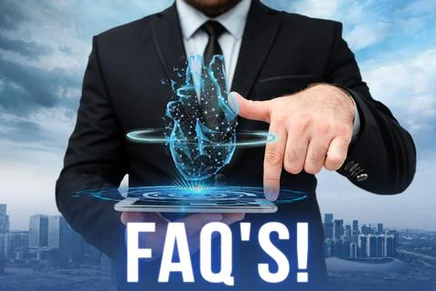 Writing displaying text Faq S. Internet Concept list of questions and answers Stock Photos
