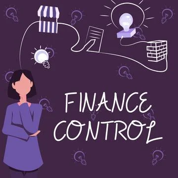 Writing displaying text Finance Control. Business concept procedures that are Stock Illustration