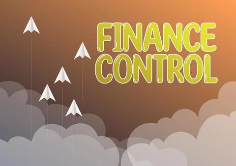 Writing displaying text Finance Control. Business idea procedures that are Stock Illustration