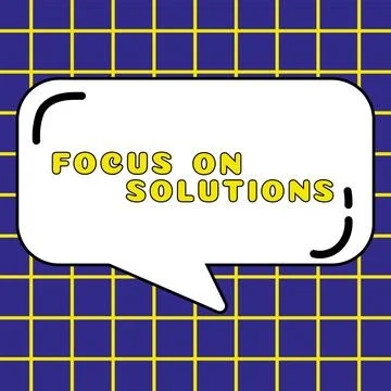 Writing displaying text Focus On Solutions. Business showcase powerful practical Stock Illustration