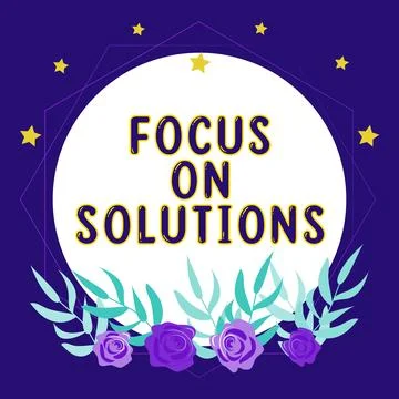 Writing displaying text Focus On Solutions. Conceptual photo powerful practical 库存插图
