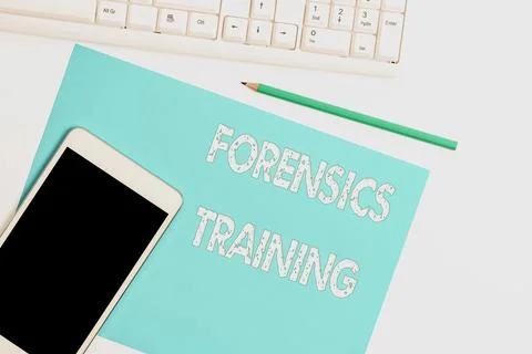 Writing displaying text Forensics Training. Business idea scientific methods and Stock Photos