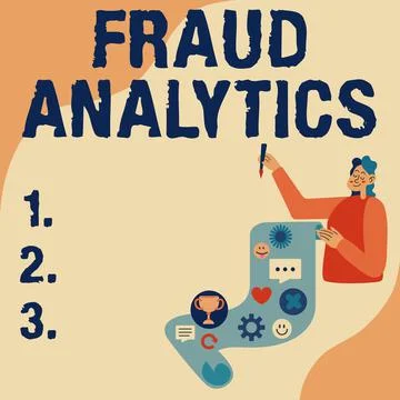 Writing displaying text Fraud Analytics. Word Written on identification of Illustrazione stock