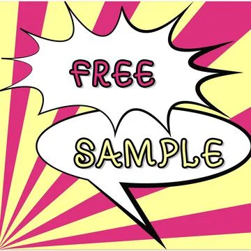 Writing displaying text Free Sample. Business approach portion of products given Stock Illustration