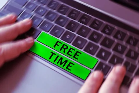 Writing displaying text Free Time. Word Written on time available for hobbies Stock Photos