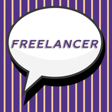 Writing displaying text Freelancer. Concept meaning a person who acts Stock Illustration