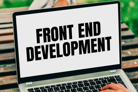 Writing displaying text Front End Development. Business showcase Altering data 스톡 일러스트