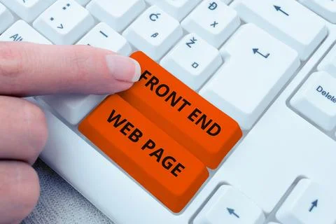 Writing displaying text Front End Web Page. Word Written on Altering data to 库存照片