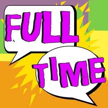 Writing displaying text Full Time. Word Written on working or operating the Stockillustratie