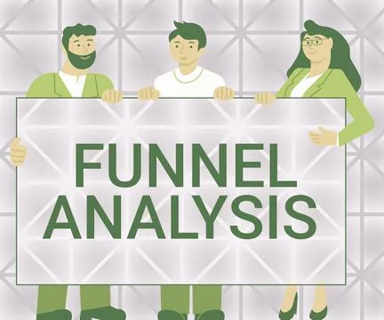 Writing displaying text Funnel Analysis. Conceptual photo mapping and analyzing Stock Illustration