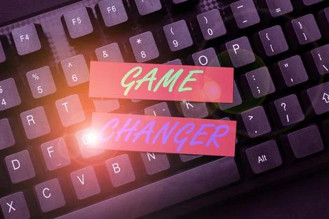 Writing displaying text Game Changer. Business showcase Sports Data Scorekeeper Stockfoto's