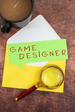 Writing displaying text Game Designer. Internet Concept Campaigner Pixel Stock Photos