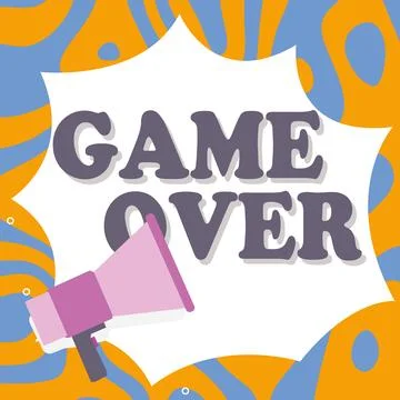 Writing displaying text Game Over. Business approach A situation in a particular Ilustração Stock