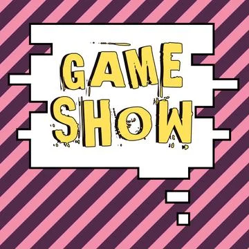 Writing displaying text Game Show. Internet Concept Program in television or イラスト素材